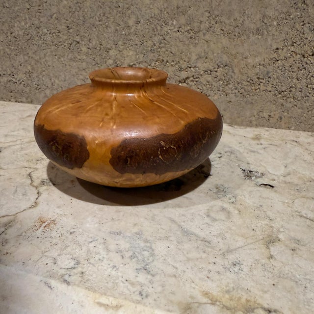 1970s Modernist Vase Burl and Birch Wood For Sale - Image 12 of 15