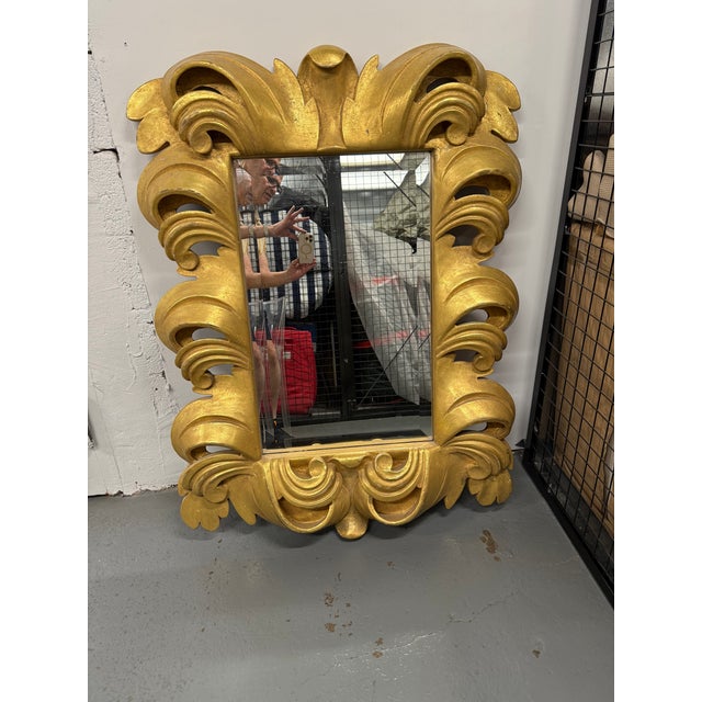 Late 20th Century Ornate Gold Leaf Carved Mirror For Sale - Image 15 of 16