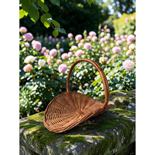 This beautiful vintage wicker gathering basket brings effortless rustic charm to any space. Handwoven with care and shaped...