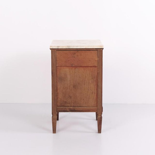 Mahogany Bedside Table with Marble Top, 1930s For Sale - Image 4 of 11