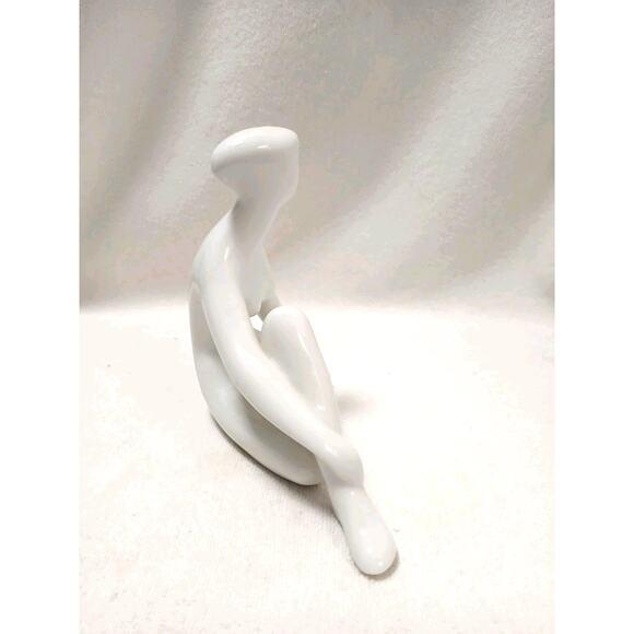 Royal Dux Czeckoslovakian Nude Woman Figurine 7" White Porcelain MCM Art Deco For Sale - Image 12 of 18