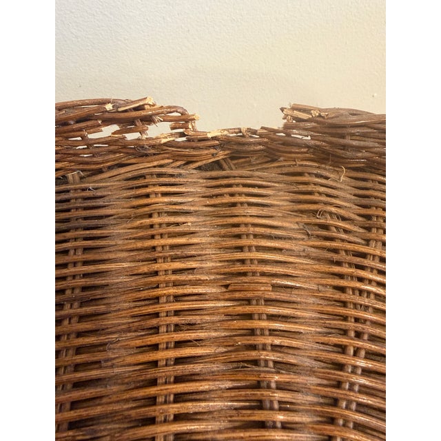 Wood Vintage Wicker Elephant Tray Table Natural Finish For Sale - Image 7 of 12