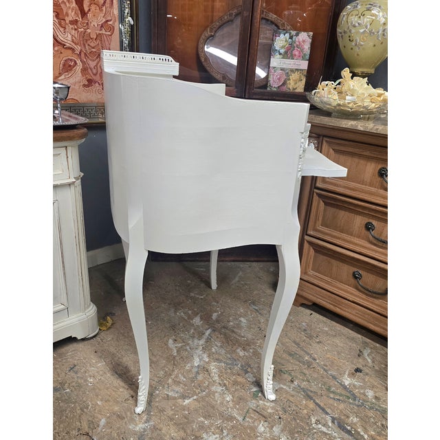 Late 19th Century Late 19th Century Petite French Shabby Chic Secretary Desk For Sale - Image 5 of 10