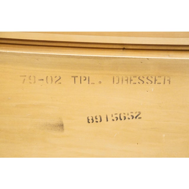 Permacraft / Sanford Solid Cherry Early American Traditional 62" Triple Dresser 79-02 For Sale - Image 13 of 13
