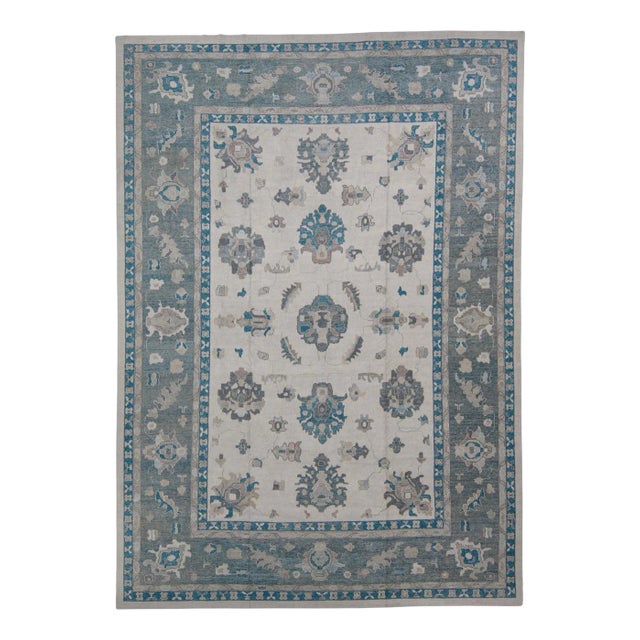 Turkish Oushak Rug 14'2" x 19'11" For Sale