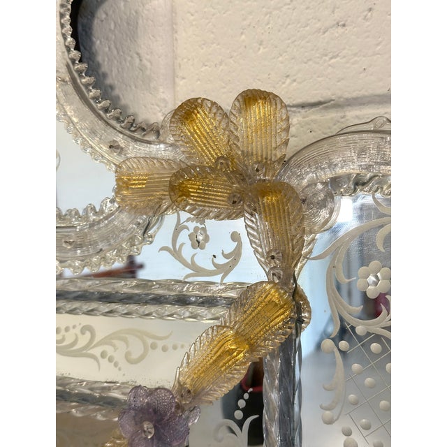 Large Murano Glass Mirror, 1960s For Sale - Image 11 of 16