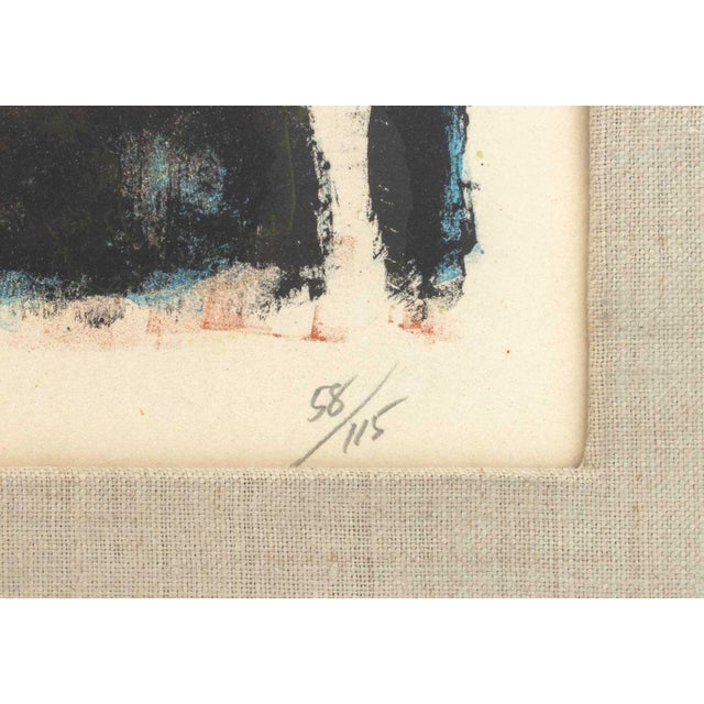 Paper Serge Shart Seated Man Lithograph, 1965 For Sale - Image 7 of 8