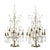 Large French 19th Century Brass & Crystal Girandole Lamps - A Pair For Sale