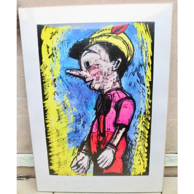 Jim Dine Artist Proof of the 2008 print of Pinocchio. Known as the Lincoln Center Pinocchio edition for the benefit of the...