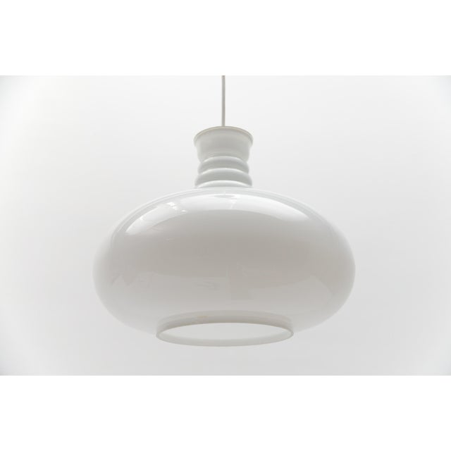 White Milk Glass Ceiling Lamp from Peill & Putzler, 1960s For Sale - Image 9 of 13