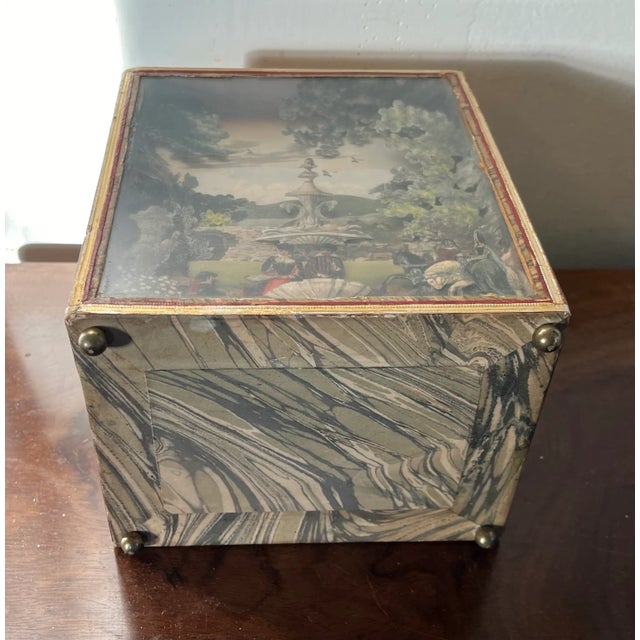 Vintage Shadow Box Diorama of a Georgian Garden With Layered Paper Cut Outs for Desk Stationery For Sale In New York - Image 6 of 12