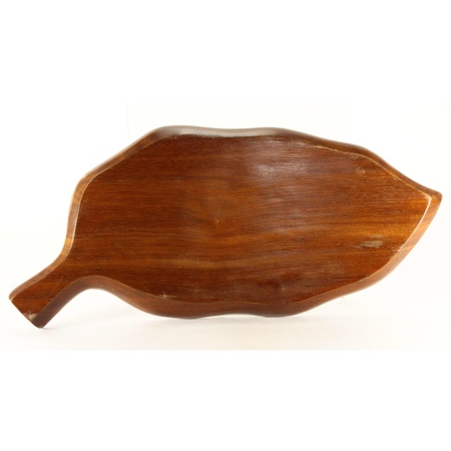 Mid 20th Century Leaf Shape Peruvian Tray, Cumaru Wood, Sterling Silver & Huyaruru Seeds For Sale - Image 11 of 14