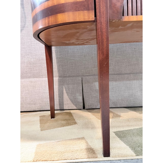 Late 20th Century Classic Inlaid Mahogany Sideboard With Tambour Doors For Sale - Image 11 of 11