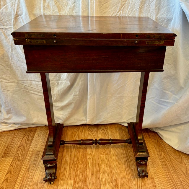 19th Century English Regency Game Table / Console Form For Sale In West Palm - Image 6 of 12