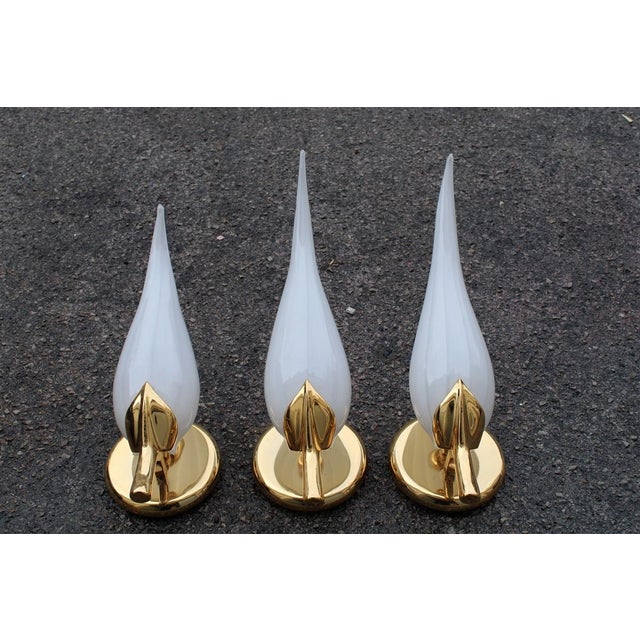 Foglia Wall Lamp in Murano Glass, Brass Structure, and 24KT Gold Leaf from Franco Luce, 1970s For Sale - Image 12 of 13