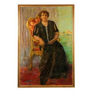 Antonio Feltrinelli, Portrait, Oil on Canvas, 1930s For Sale