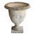 English Garden Stone Urn or Planter Pot With Garland Motif For Sale