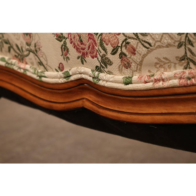 French Louis XV Style Two Piece Chaise Lounge Chair With Ottoman For Sale - Image 11 of 18