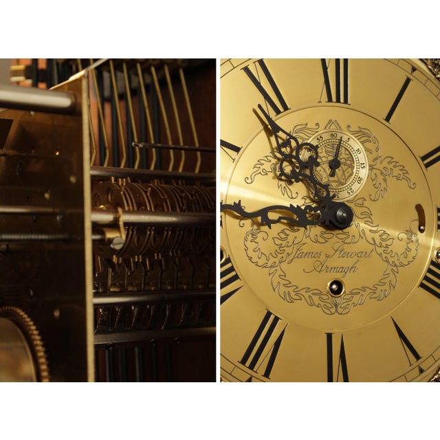 James Stewart Armagh Style Burl Walnut Grandfather Clock