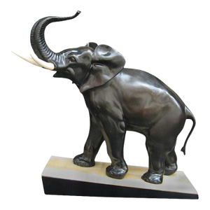 Art Nouveau Period Irénée Rochard Bronze Elephant Sculpture France circa 1920