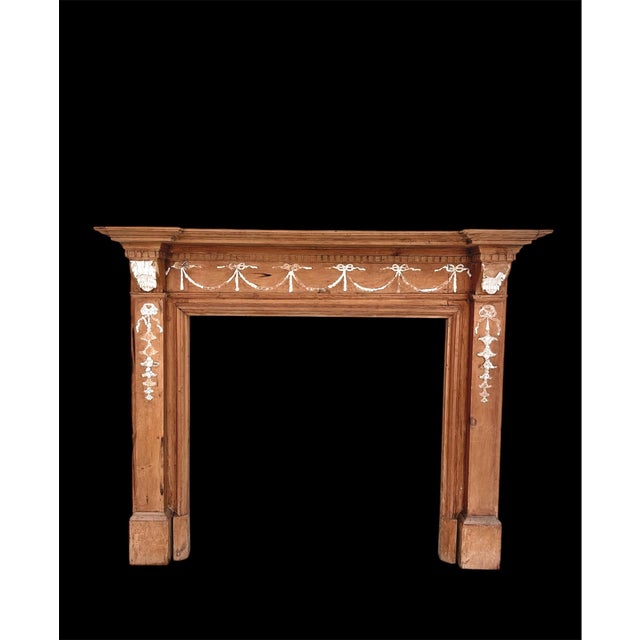 English English Pine Mantle in the Adam's Style For Sale - Image 3 of 12