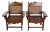 Pair of Antique Handmade Caned Carved Anglo Indian Armchairs For Sale