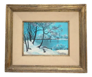 1970 Ella Strittich Winter Landscape New York