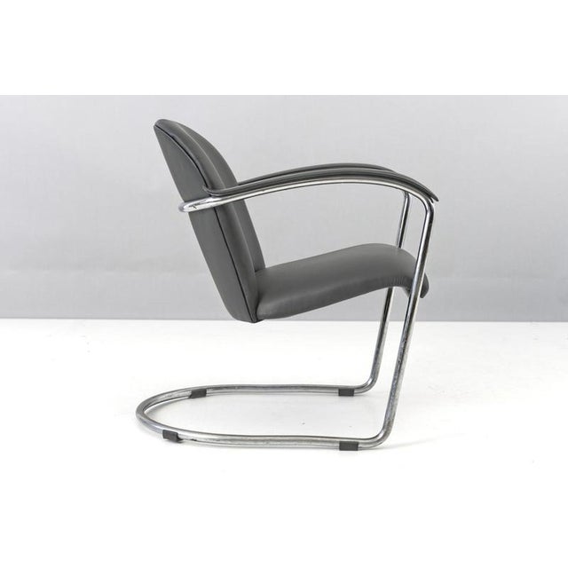Model 414 Cantilever Armchair by Wilhem Gispe, Netherlands, 1935 For Sale - Image 6 of 15