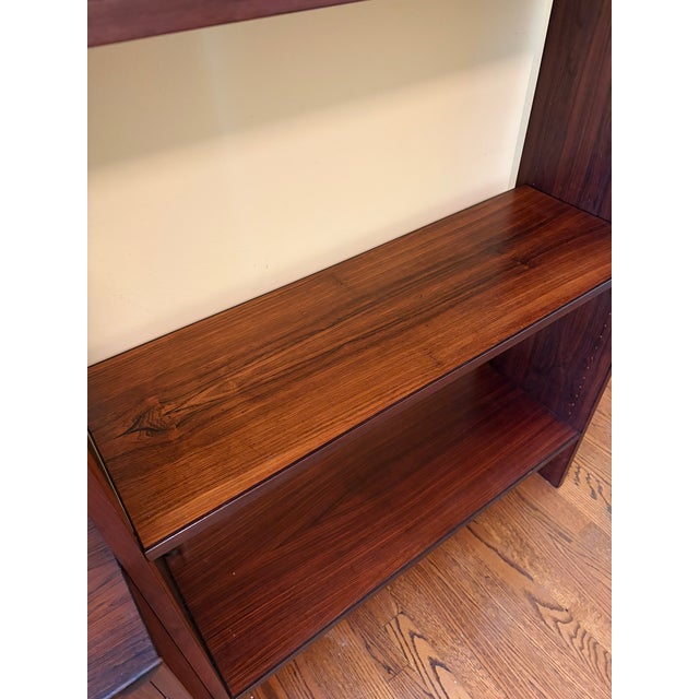 Brown Danish Rosewood Mid Century Shelving Unit, Adjustable For Sale - Image 8 of 14