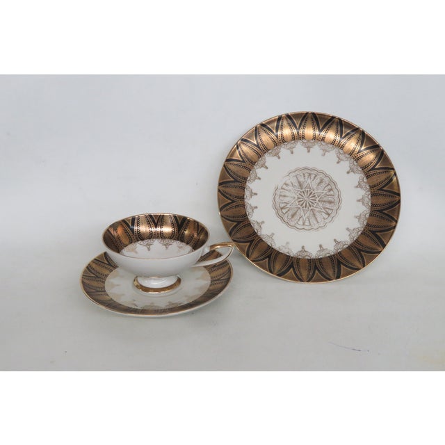 1950s HMS Royal Hanover Germany Bavaria Cup Saucer Dessert Plate 3pc For Sale - Image 4 of 18
