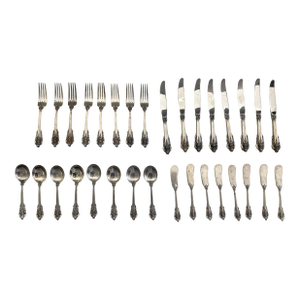Grand Baroque Sterling Silver Flatware by Wallace - 32 Pieces