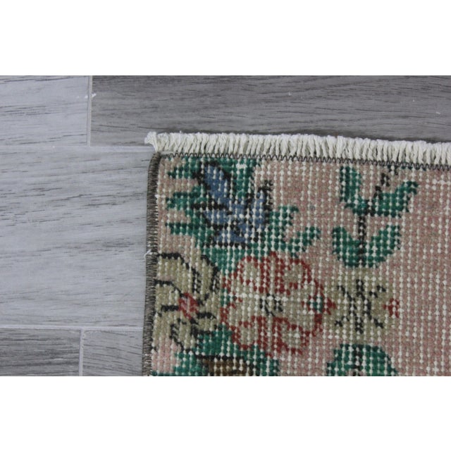 Textile 1970s Turkish Anatolian Handmade Floral Desing Runner Rug For Sale - Image 7 of 12