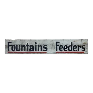 Vintage Wood Fountains/Feeders Farm Sign
