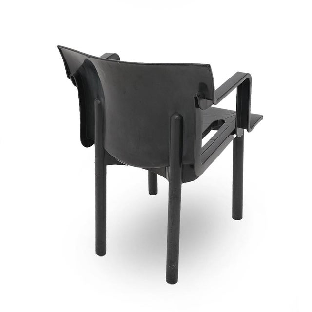 Vintage Black 4870 Chairs by Anna Castelli for Kartell, 1980s, Set of 4 For Sale - Image 9 of 14