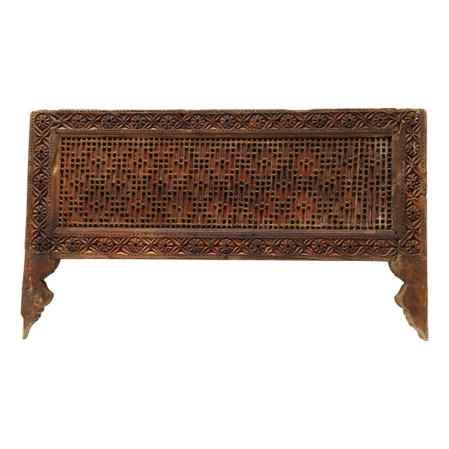 Antique Hand-Carved Wooden Mashrabiya, 1890s For Sale