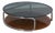 Large Italian Round Chrome and Smoked Glass Coffee Table on Wheels, 1970s For Sale