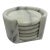 Vintage White Alabaster Marble Coaster Set For Sale