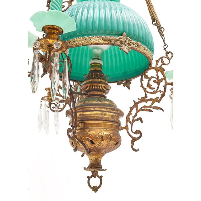 Raise-Lower Suspension Chandelier, 1890s For Sale - Image 9 of 11