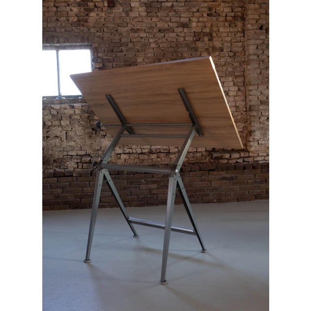 Rare Dutch modernist drafting table designed by Wim Rietveld and Friso Kramer for Ahrend de Cirkel in 1959, winner of the...