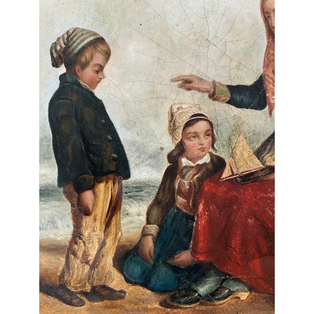 Antique Seaside Oil Painting, C. 1845 For Sale - Image 10 of 15