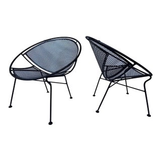 Mid 20th Century Attributed to Tempestini Restored Oversized Radar Chairs - A Pair For Sale