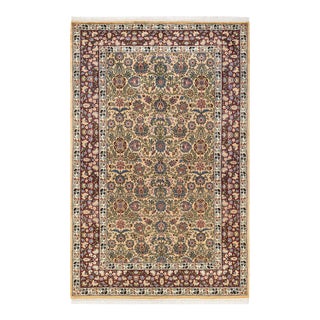 Mogul, One-of-a-Kind Hand-Knotted Area Rug in Yellow, 4' 7" x 7' 1" For Sale