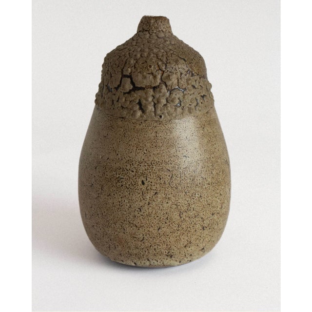 Textured Ceramic Single-Stem Vase, 1970s For Sale - Image 4 of 5