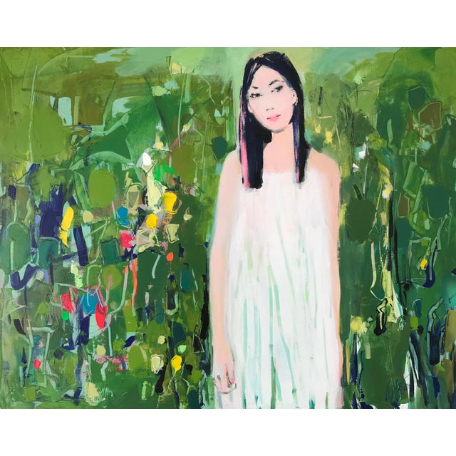 Liliya Nikolova, The Girl and the Field, 2022, Acrylic on Canvas For Sale - Image 3 of 3