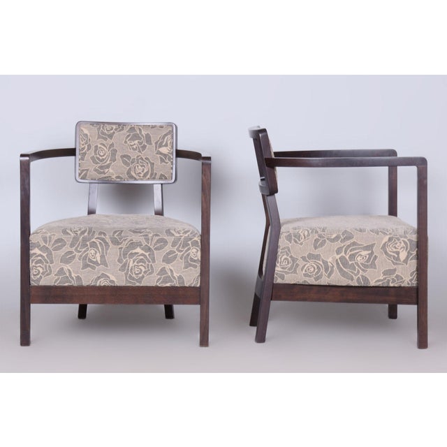 Czech Art Deco Beech Armchairs by H. Kučerová-Záveská, 1980s, Set of 2 For Sale - Image 6 of 9