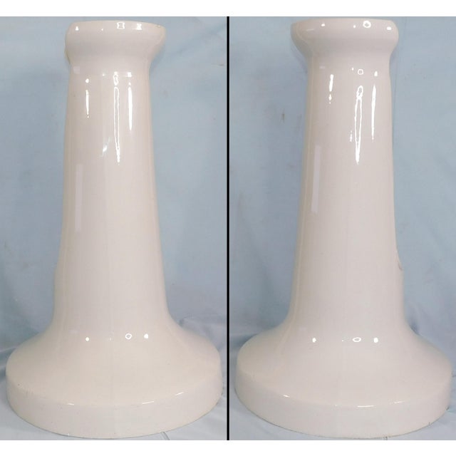 Antique 1918 Trenton Potteries Company Impervio Large Vitreous China Pedestal Sink With Rare Faucet For Sale - Image 16 of 18