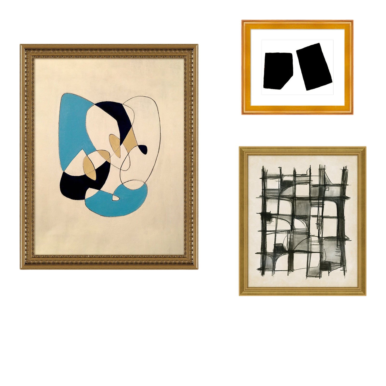 Abstract Gallery Wall, Set of 3 Chairish