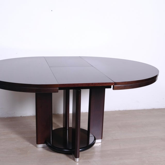 Wood Extendable Round Dining Table, 1970s For Sale - Image 7 of 18