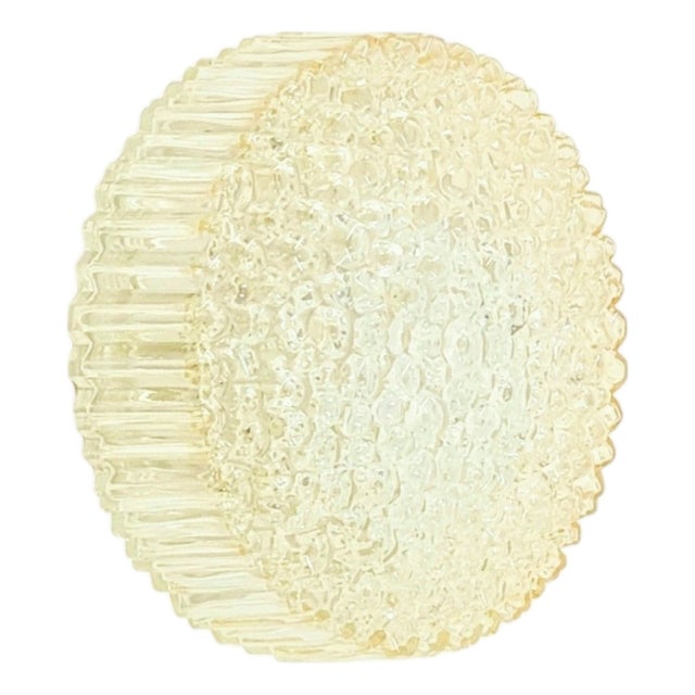 Mid-Century Modern Amber Bubble Glass Wall Light by Helena Tynell for Limburg, Germany, 1970s For Sale