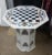 Antique White Vintage Italian Marble Inlaid Chess Table For Sale - Image 8 of 8